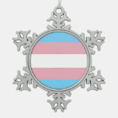SlipperyJoe's driesporenpride vlag diversiteitspro Tin Sneeuwvlok Ornament (Voorkant)