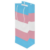 SlipperyJoe's driesporenpride vlag diversiteitspro Wijn Cadeautas (Achterkant Gekanteld)