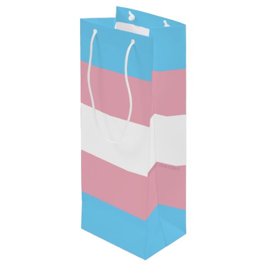 SlipperyJoe's driesporenpride vlag diversiteitspro Wijn Cadeautas (Achterkant Gekanteld)