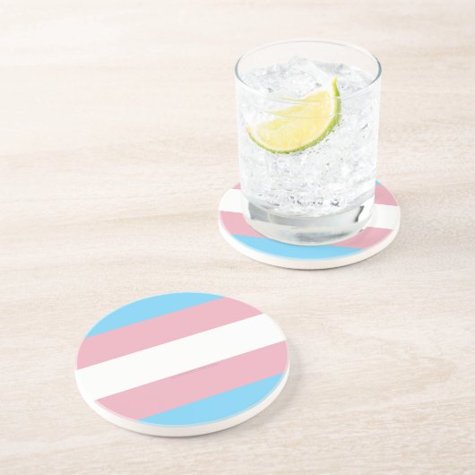 SlipperyJoe's driesporenpride vlag diversiteitspro Zandsteen Onderzetter (Zijkant)