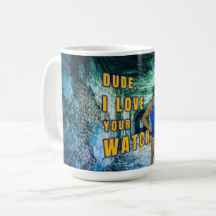SlipperyJoe's dude houd van je horloge LGBTQIA art Koffiemok