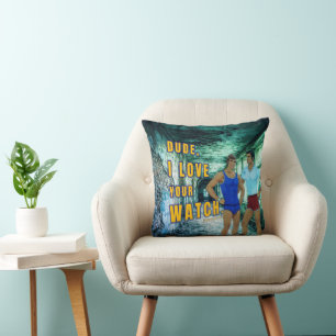 SlipperyJoe's dude houd van je horloge LGBTQIA art Kussen