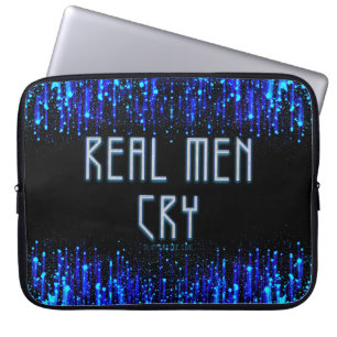 SlipperyJoe's echte mannen huilen tranen emoties d Laptop Sleeve