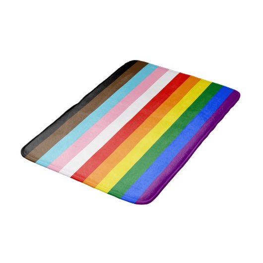 SlipperyJoe's Eleven Stripe Pride Flag combineert Badmat (Gekanteld)
