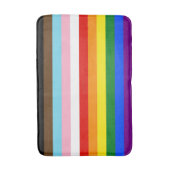 SlipperyJoe's Eleven Stripe Pride Flag combineert Badmat (Voorkant Verticaal)
