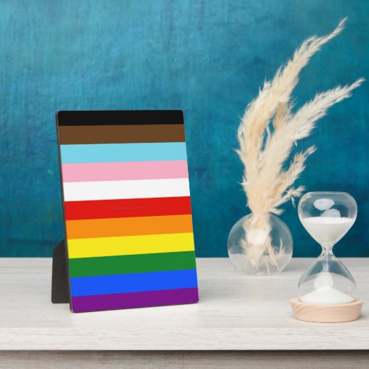 SlipperyJoe's Eleven Stripe Pride Flag combineert Fotoplaat (Zijkant)