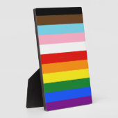 SlipperyJoe's Eleven Stripe Pride Flag combineert Fotoplaat (Zijkant)