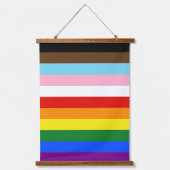 SlipperyJoe's Eleven Stripe Pride Flag combineert Hangend Wandkleed (Voorkant)