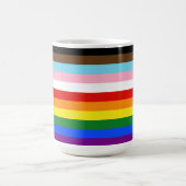 SlipperyJoe's Eleven Stripe Pride Flag combineert Koffiemok (Center)