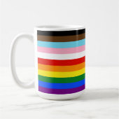 SlipperyJoe's Eleven Stripe Pride Flag combineert Koffiemok (Links)