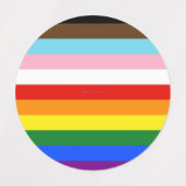 SlipperyJoe's Eleven Stripe Pride Flag combineert Labels (Design 2)