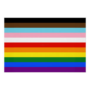 SlipperyJoe's Eleven Stripe Pride Flag combineert  Perfect Poster