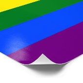 SlipperyJoe's Eleven Stripe Pride Flag combineert Perfect Poster (Hoek)