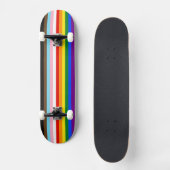SlipperyJoe's Eleven Stripe Pride Flag combineert Persoonlijk Skateboard (Voorkant)