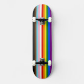 SlipperyJoe's Eleven Stripe Pride Flag combineert Persoonlijk Skateboard (Voorkant)