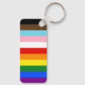 SlipperyJoe's Eleven Stripe Pride Flag combineert  Sleutelhanger (Achterkant)
