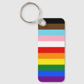 SlipperyJoe's Eleven Stripe Pride Flag combineert  Sleutelhanger (Voorkant)