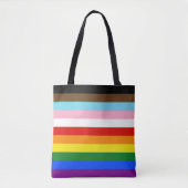 SlipperyJoe's Eleven Stripe Pride Flag combineert  Tote Bag (Voorkant)