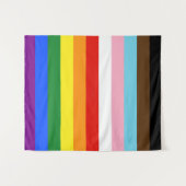 SlipperyJoe's Eleven Stripe Pride Flag combineert  Wandkleed (Voorkant (horizontaal))