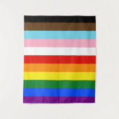 SlipperyJoe's Eleven Stripe Pride Flag combineert  Wandkleed (Voorkant)