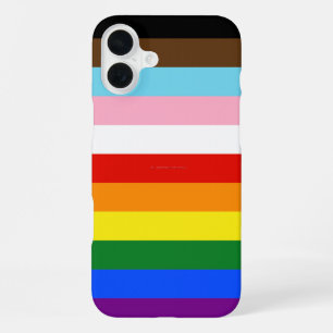 SlipperyJoe's Eleven Stripe Pride-vlag combineert iPhone 16 Plus Hoesje