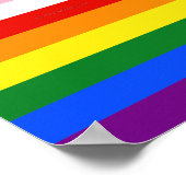 SlipperyJoe's Eleven Stripe Pride-vlag combineert  Poster (Hoek)