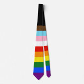 SlipperyJoe's Eleven Stripe Pride-vlag combineert  Stropdas (Voorkant)