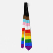 SlipperyJoe's Eleven Stripe Pride-vlag combineert  Stropdas (Achterkant)