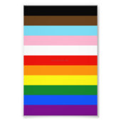 SlipperyJoe's Elf Stripe Pride-vlag combineert Phi Foto Afdruk (Voorkant)