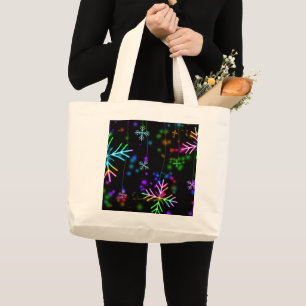 SlipperyJoe's feestelijke levendige kerstsfeer  Grote Tote Bag