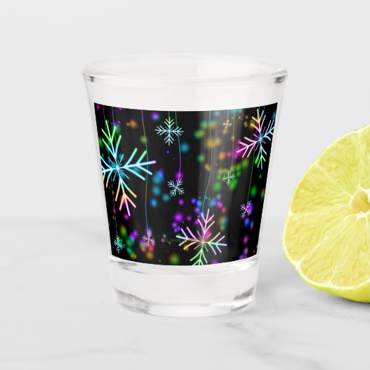 SlipperyJoe's feestelijke levendige kerstsfeer  Shot Glas (Voorkant)