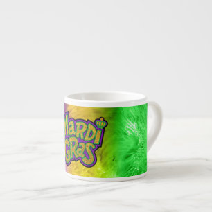 SlipperyJoe's feestelijke Mardi Gras-thema kroon v Espresso Kop