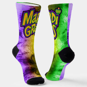 SlipperyJoe's feestelijke Mardi Gras-thema kroon v Sokken