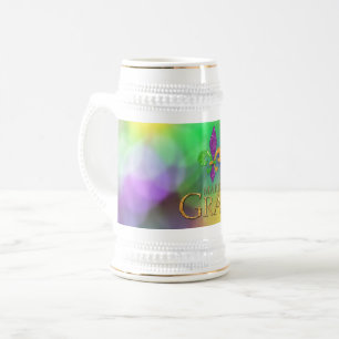 SlipperyJoe's feestelijke Mardi Gras-thema paarse  Bierpul