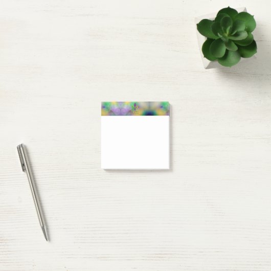 SlipperyJoe's feestelijke Mardi Gras-thema paarse Post-it® Notes (Kantoor)