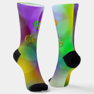 SlipperyJoe's feestelijke Mardi Gras-thema paarse Sokken