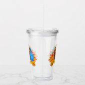 SlipperyJoe's fun cartoon-style Thanksgiving desig Acryl Drinkbeker (Rechts)