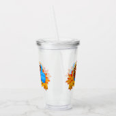 SlipperyJoe's fun cartoon-style Thanksgiving desig Acryl Drinkbeker (Links)