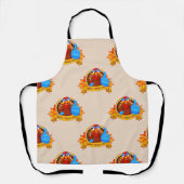 SlipperyJoe's fun cartoon-style Thanksgiving desig Schort (Voorkant)