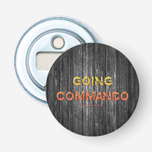 SlipperyJoe's gaat commando dive-bar energie grit Button Flesopener (Voorkant)