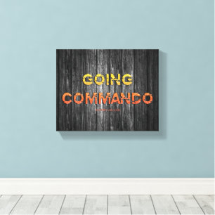SlipperyJoe's gaat commando dive-bar energie grit Canvas Afdruk