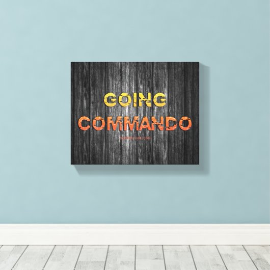 SlipperyJoe's gaat commando dive-bar energie grit Canvas Afdruk (Insitu (Houten vloer))