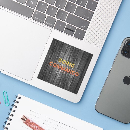 SlipperyJoe's gaat commando duikbar energie grit  Sticker (Laptop met iPhone)