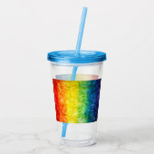 SlipperyJoe's gay pride vlag regenboog kleuren str Acryl Drinkbeker (Achterkant)