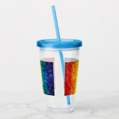SlipperyJoe's gay pride vlag regenboog kleuren str Acryl Drinkbeker (Links)