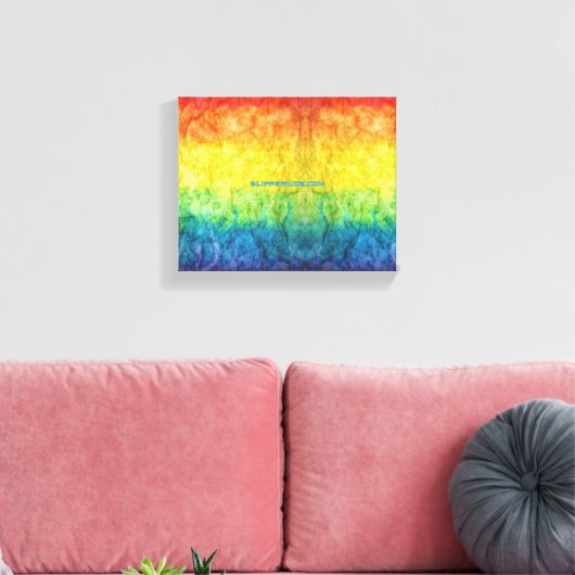 SlipperyJoe's gay pride vlag regenboog kleuren str Canvas Afdruk (Insitu (Woonkamer))