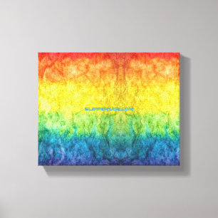 SlipperyJoe's gay pride vlag regenboog kleuren str Canvas Afdruk