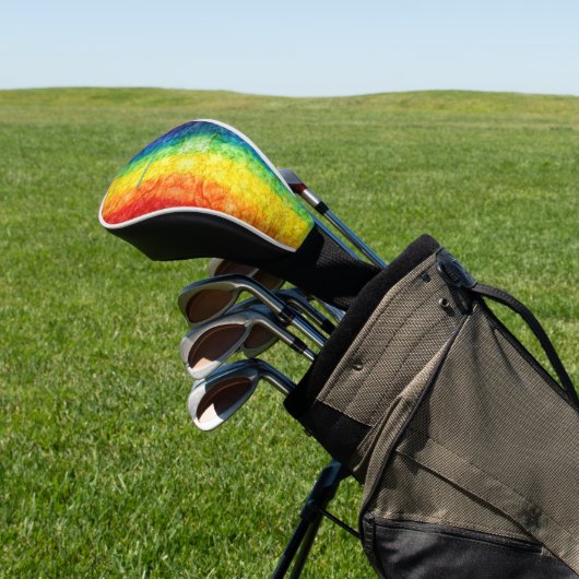 SlipperyJoe's gay pride vlag regenboog kleuren str Golfheadcover (Insitu)
