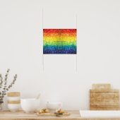 SlipperyJoe's gay pride vlag regenboog kleuren str Poster (Keuken)