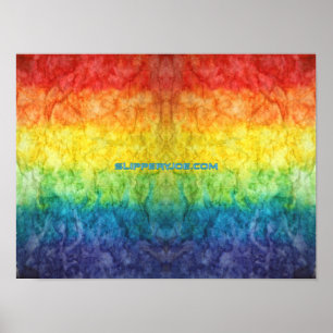 SlipperyJoe's gay pride vlag regenboog kleuren str Poster